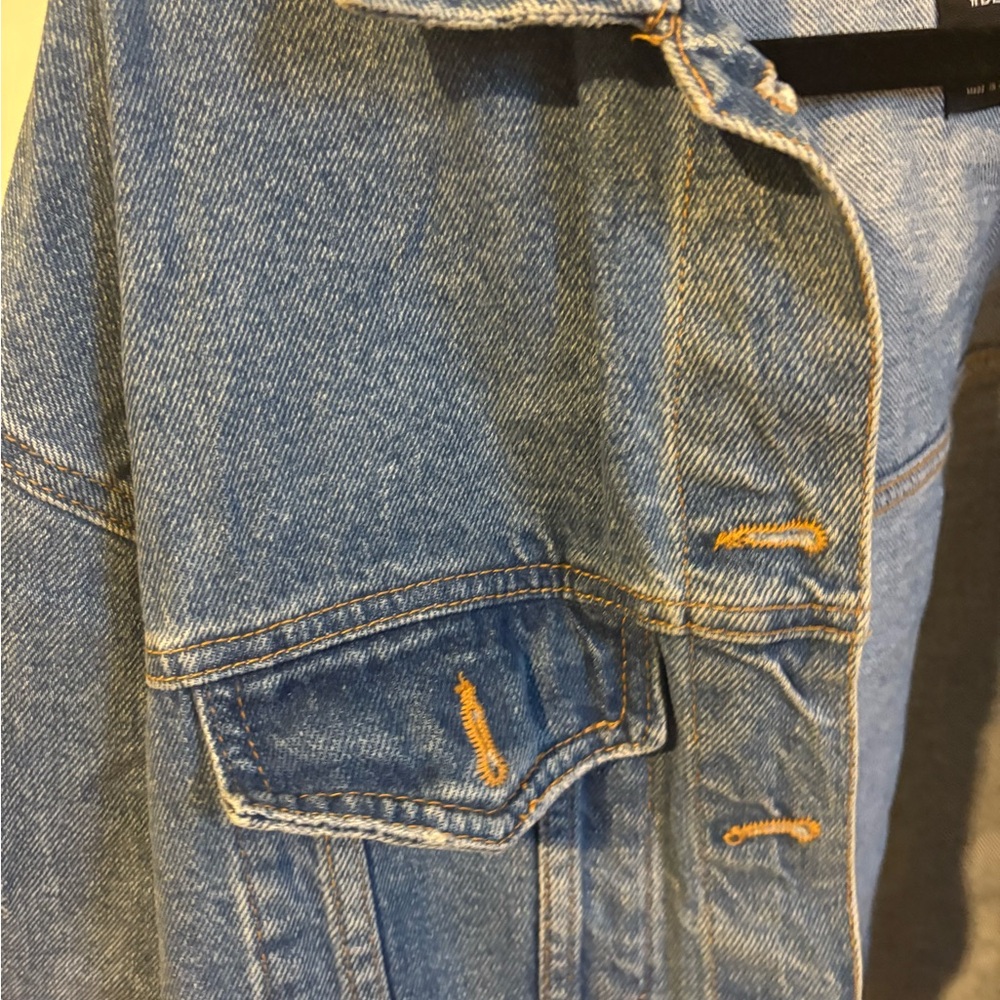 Bershka Light Blue Oversized Denim Jacket